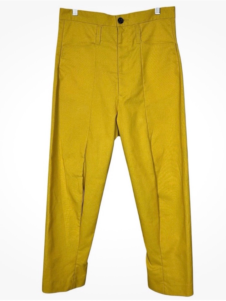 Kozabura Ss22 Hopsack 3d Tailored Trouser Pant Yellow Mens Size 2 Streetwear